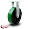 Service Caster 12 Inch Extra Heavy Duty Green Poly on Cast Iron Wheel Rigid Top Plate Caster SCC-KP92R1230-PUR-GB - alternate 3